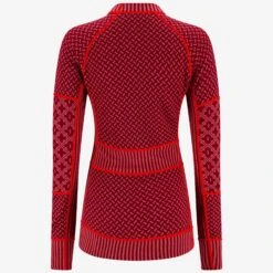 Kari Traa - Smekker Long Sleeve Baselayer - 100% Merino Wool(Kari Traa Smekker Long Sleeve Baselayer 100 Merino Wool Fw23 Femme 622682) -Lecoureur Nordique Soldes 622682 rouge product 2